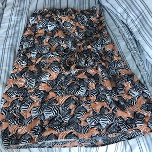 Zebra print anthro skirt